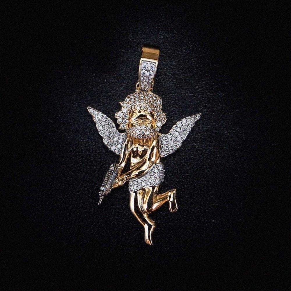 SHOP GLD - 14k Gold Plated Masked Angel Pendant